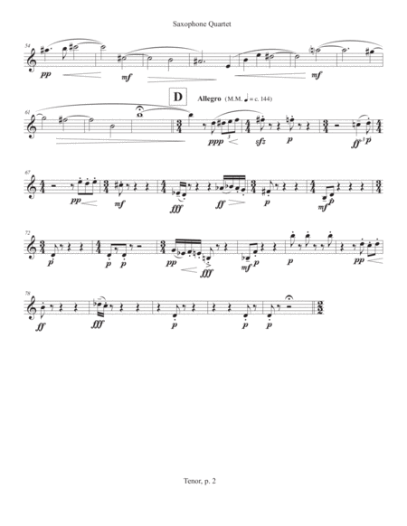 Saxophone Quartet 2016 Tenor Part Page 2