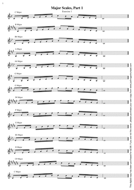 Scales In All Keys For Trumpet Page 2