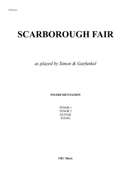 Scarborough Fair As Played By Simon Garfunkel For Three Male Voices Guitar And Piano Page 2