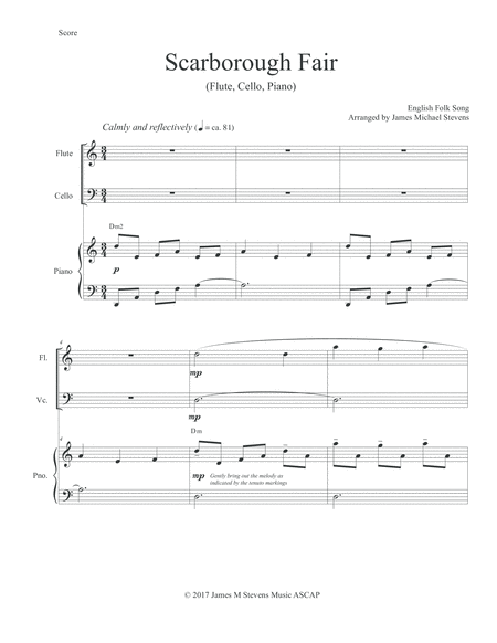 Scarborough Fair Flute Cello Piano Page 2