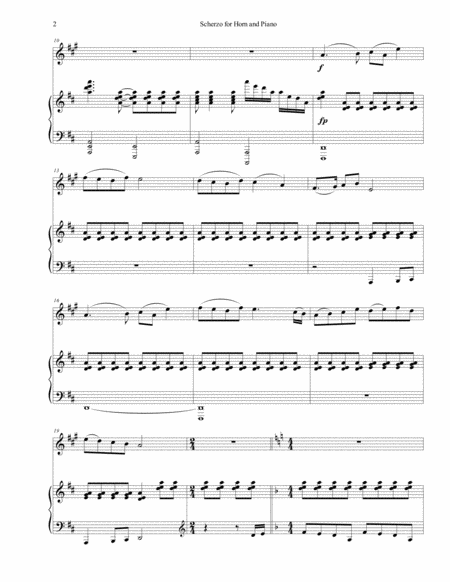 Scherzo For Horn And Piano Page 2