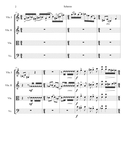 Scherzo For String Quartet Page 2