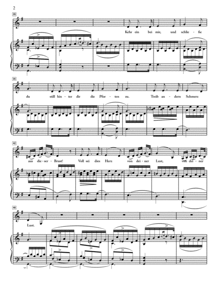 Schubert Du Bist Die Ruh For Low Voice In G Major Page 2