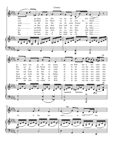 Schubert Litanei Auf Das Fest Allerseelen Low Voice In Db Page 2