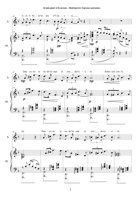 Schubert Serenade Al Mio Gioir Il Ciel Si Fa Sereno Soprano And Piano Page 2