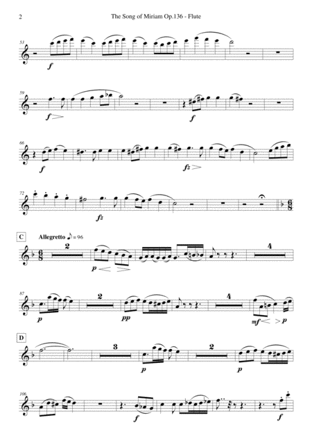 Schubert The Song Of Miriam Op 136 Flute Page 2