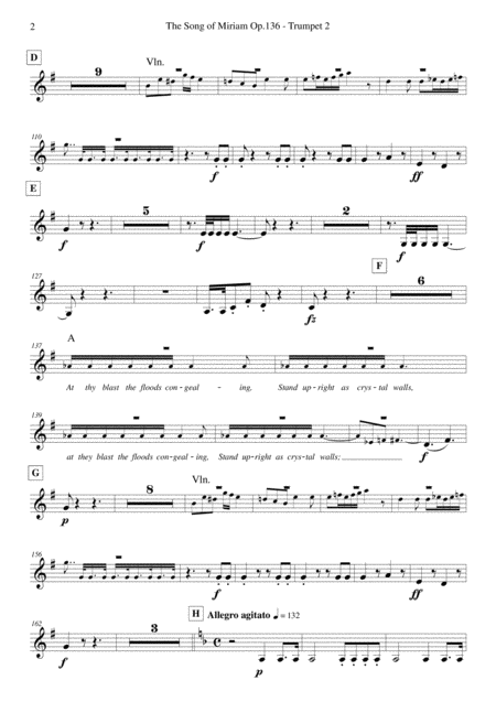 Schubert The Song Of Miriam Op 136 Trumpet 2 Page 2