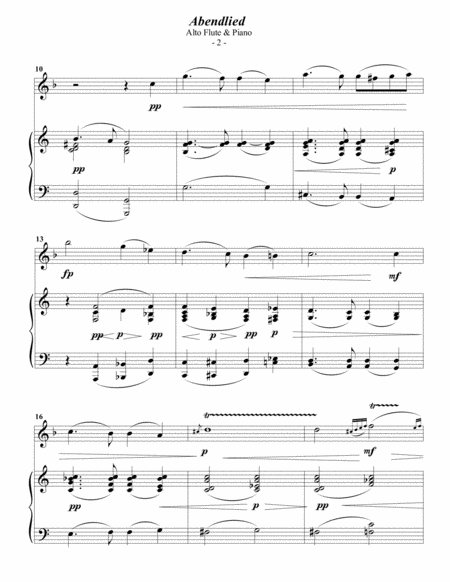 Schumann Abendlied For Alto Flute Piano Page 2