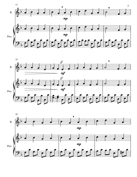 Schumann Bagatelle For Recorder Page 2