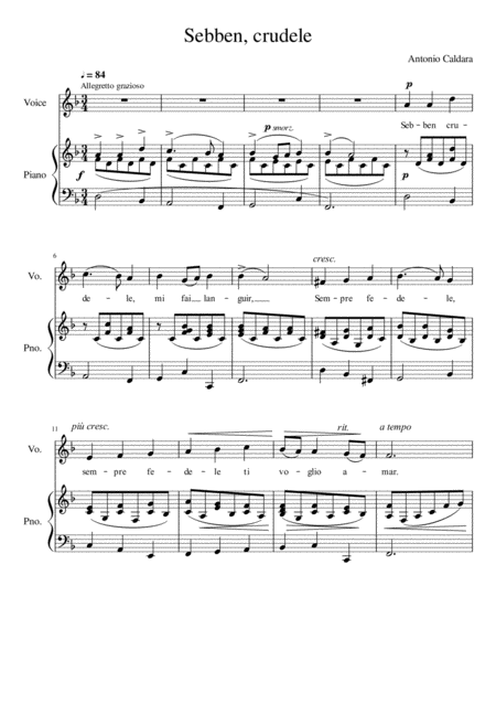 Sebben Crudele D Minor Page 2