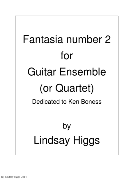 Second Fantasia For Guitar Ensemble Page 2