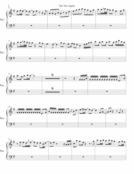 See You Again Piano Page 2