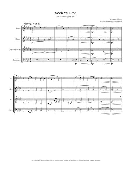 Seek Ye First Woodwind Quartet Page 2