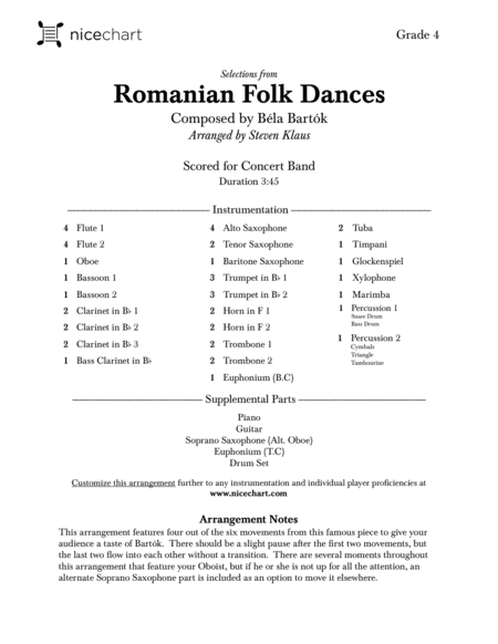 Selections From Romanian Folk Dances Score Parts Page 2