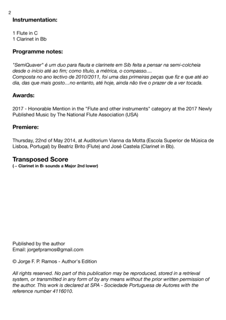 Semiquaver For Flute And Clarinet Page 2