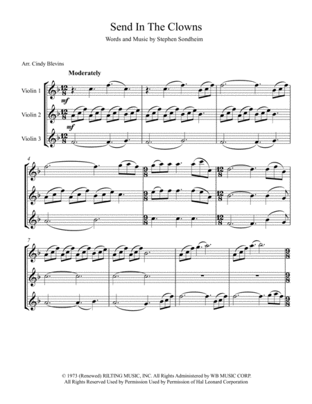 Send In The Clowns For Violin Trio Page 2