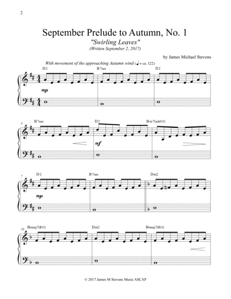 September Preludes To Autumn No 1 5 Romantic Piano Page 2