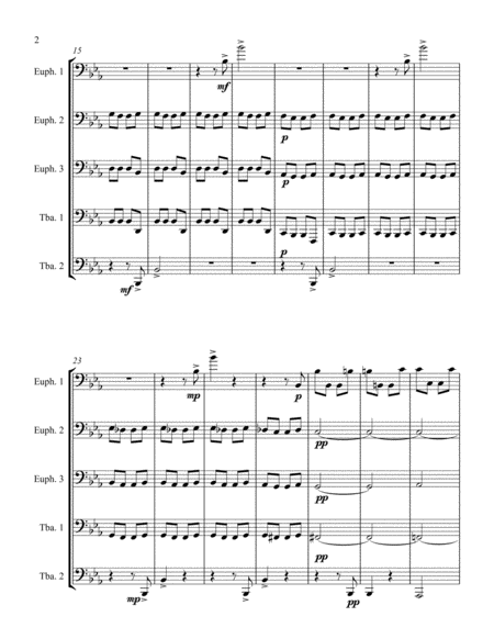 Serenade For String Orchestra Movement 5 For Three Euphoniums And Two Tubas Page 2