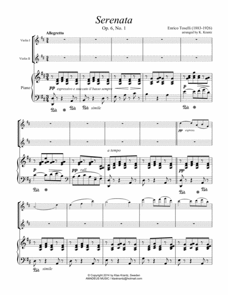 Serenata Rimpianto Op 6 For Violin Duo And Piano Page 2