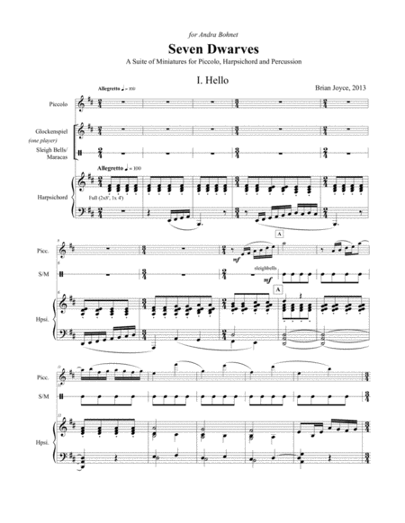 Seven Dwarves A Suite Of Miniatures For Piccolo Harpsichord And Percussion Page 2