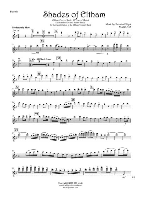 Shades Of Eltham Eltham Concert Band 35 Years Of Music Concert Band Version Score And Parts Pdf Page 2