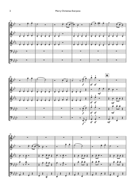 Shakin Stevens Merry Christmas Everyone For Brass Quintet Page 2
