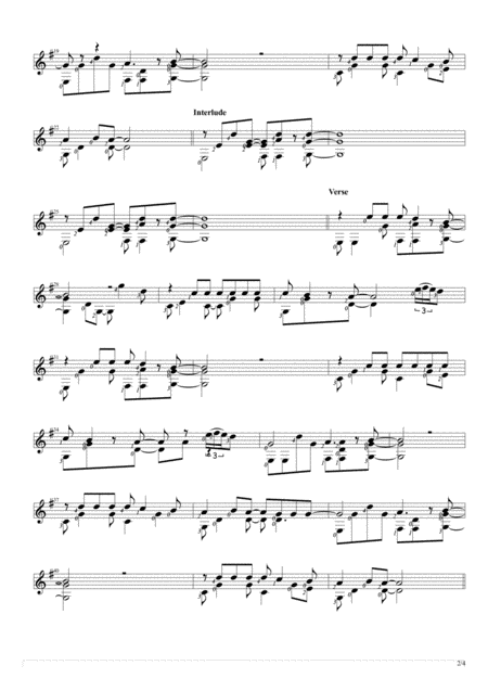 Shallow Solo Guitar Score Page 2