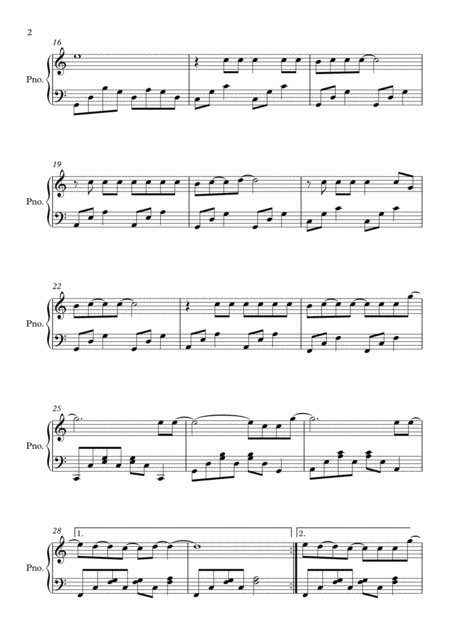 She Will Be Loved A Minor By Maroon 5 Piano Page 2