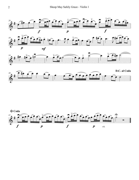 Sheep May Safely Graze Js Bach String Quartet Page 2