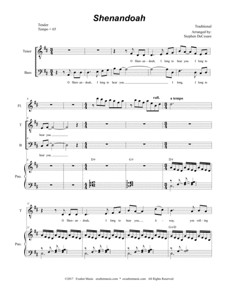 Shenandoah For 2 Part Choir Tb Page 2