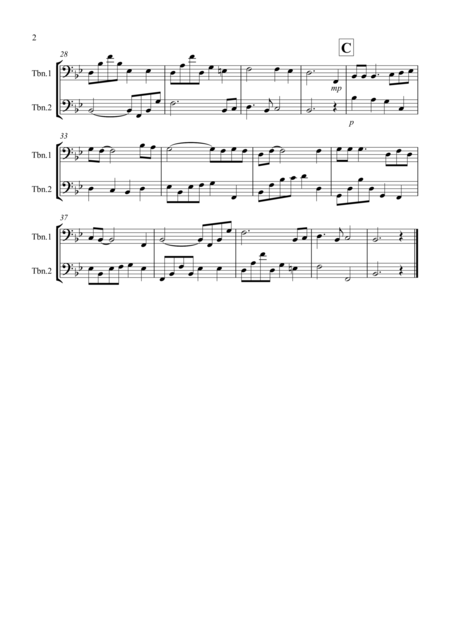 Shenandoah For Trombone Duet Page 2