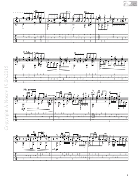 Shindlers List Sheet Music For Guitar Page 2