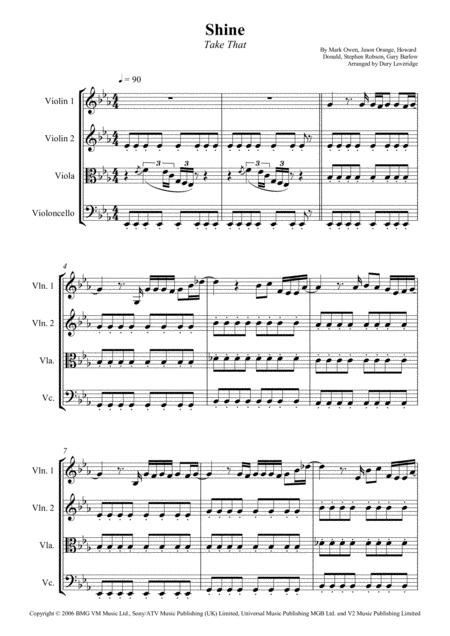 Shine Take That String Quartet Page 2