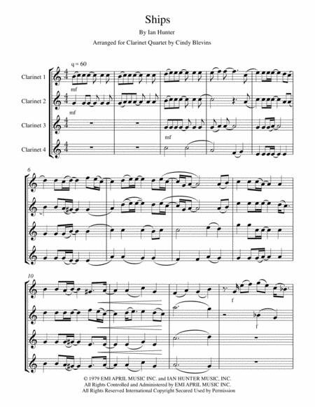 Ships For Clarinet Quartet Page 2