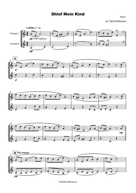 Shlof Mein Kind Jewish Lullaby For Trumpet Duet Page 2
