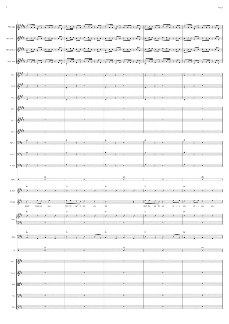 Shout Johnny O Keefe Version Big Band Page 2