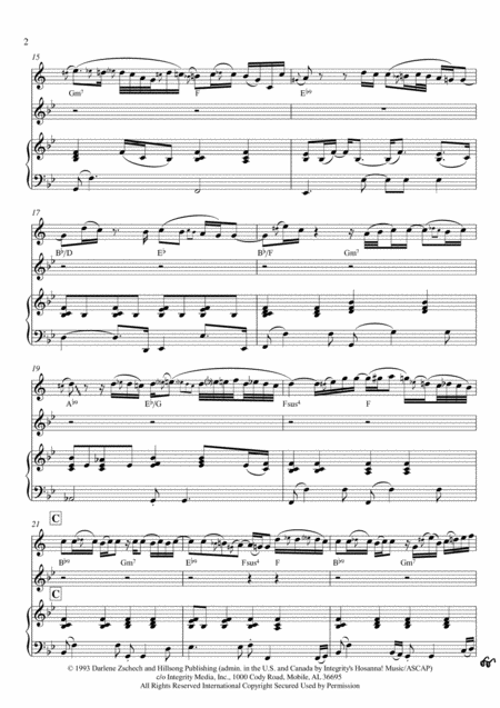 Shout To The Lord Piano Solo In Bb Guitar Chords Page 2