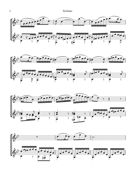 Siciliano Bwv 1031 For Treble Recorder And Guitar G Minor Page 2