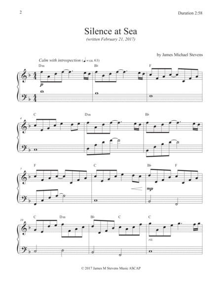 Silence At Sea Reflective Piano Page 2