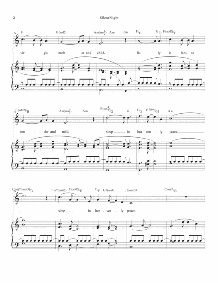 Silent Night Arr D Howell Tenor Soprano C Page 2