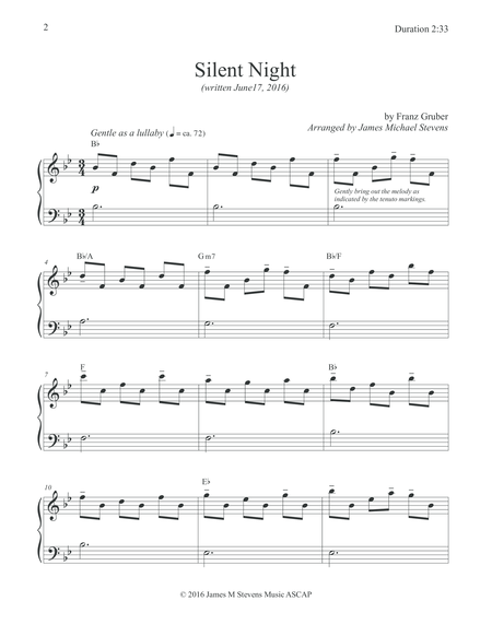 Silent Night Christmas Piano Page 2