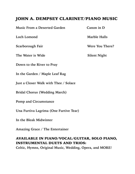 Silent Night Clarinet And Piano Page 2