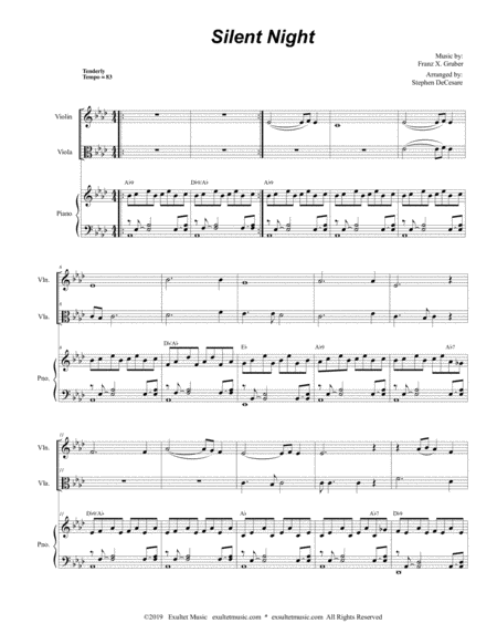 Silent Night Duet For Violin And Viola Page 2