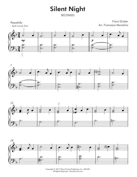 Silent Night Easy Duet Page 2