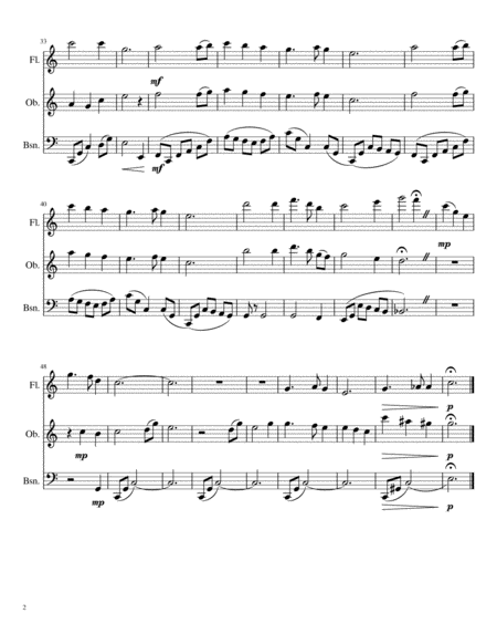 Silent Night Flute Oboe And Bassoon Page 2