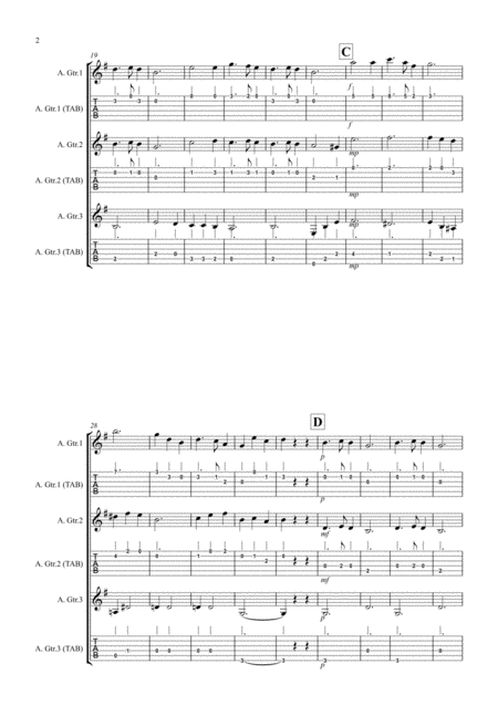 Silent Night For Guitar Trio Page 2