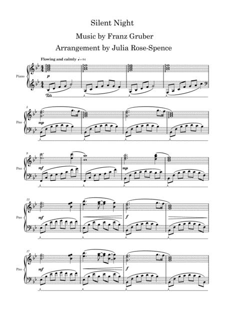 Silent Night For Piano Solo Intermediate Page 2