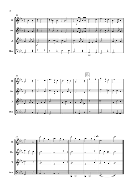 Silent Night For Wind Quartet Page 2