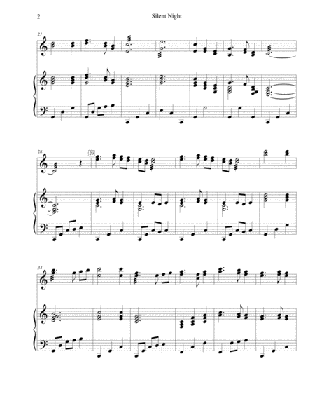Silent Night For Xylophone Or Marimba And Piano Page 2
