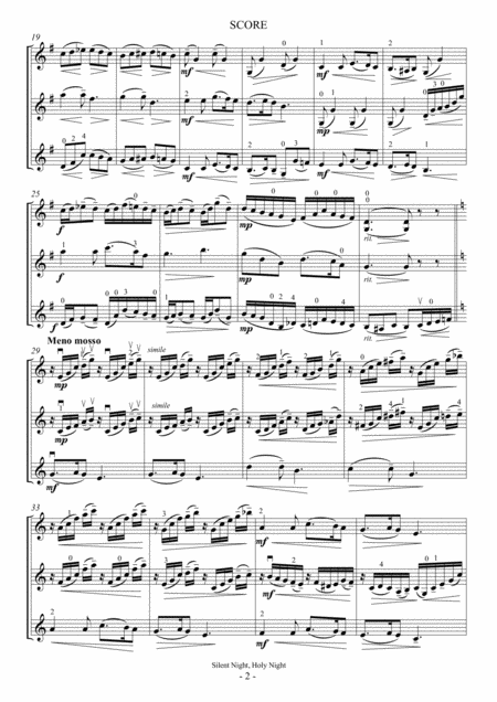 Silent Night Holy Night For 3 Violins Page 2